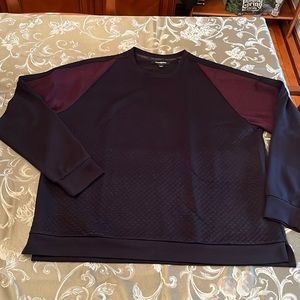 Karl Lagerfeld size XXL multi media sweater in black and burgundy